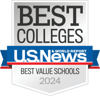 Badge for 侫Ƶ ranked as best value school by US News and World Report, 2024