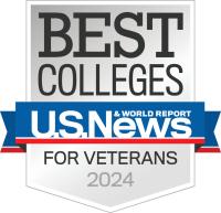 US News and World Report badge stating that 侫Ƶ is a Best College for Veterans, 2024